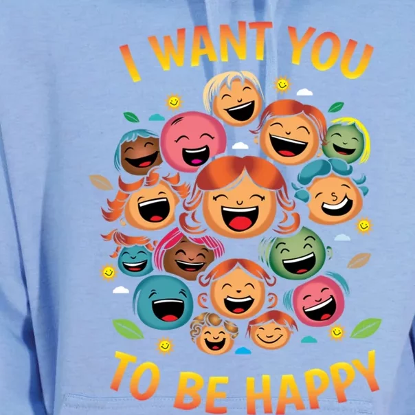 I Want You To Be Happy Day Gift Unisex Surf Hoodie