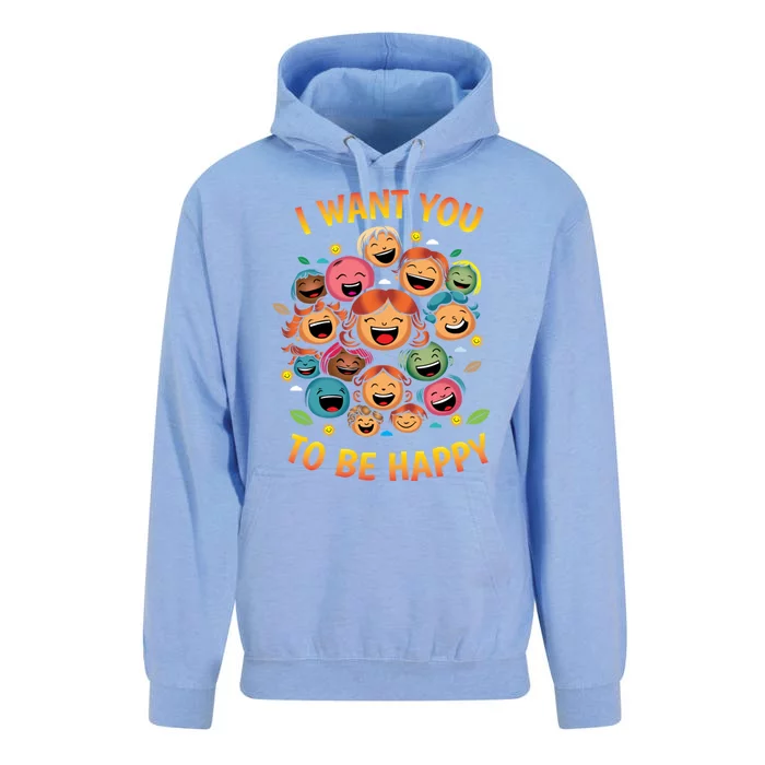 I Want You To Be Happy Day Gift Unisex Surf Hoodie