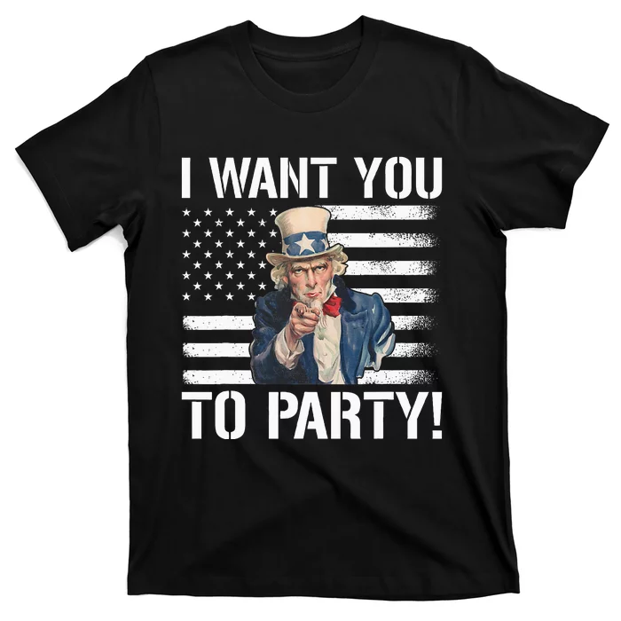 I Want You To Party Uncle Sam Funny T-Shirt