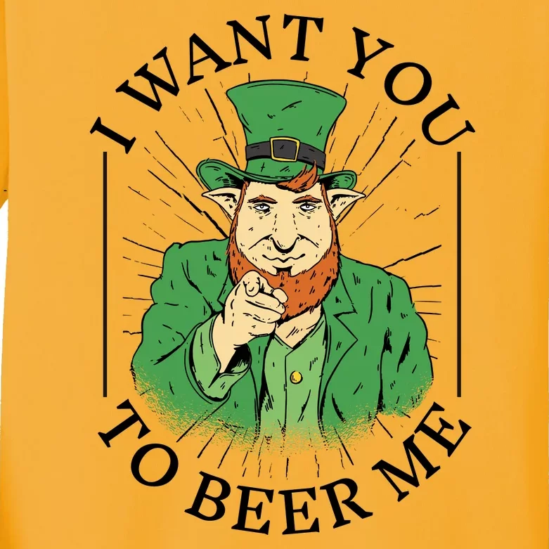 I Want You To Beer Me St Patrick's Day Kids Long Sleeve Shirt