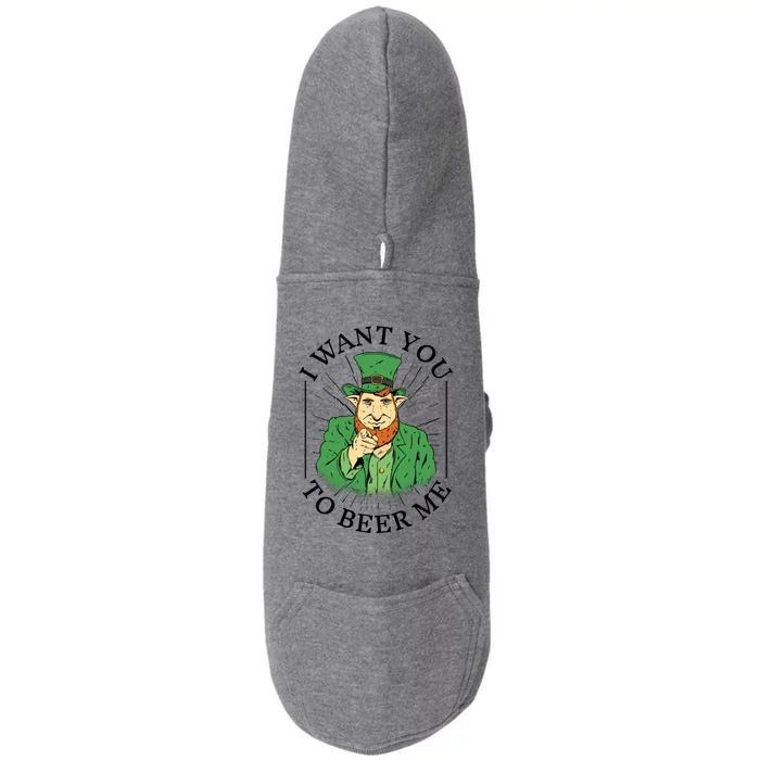 I Want You To Beer Me St Patrick's Day Doggie 3-End Fleece Hoodie