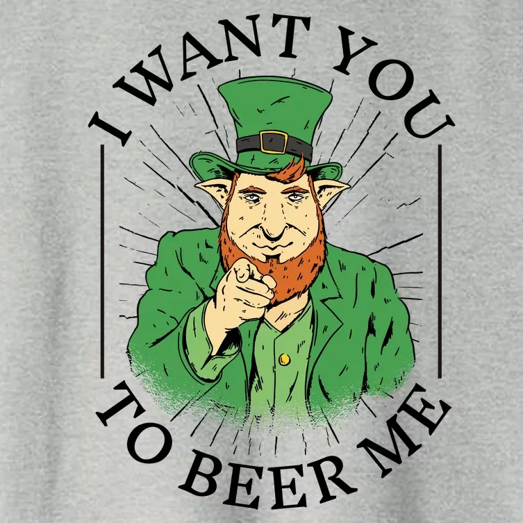 I Want You To Beer Me St Patrick's Day Women's Crop Top Tee