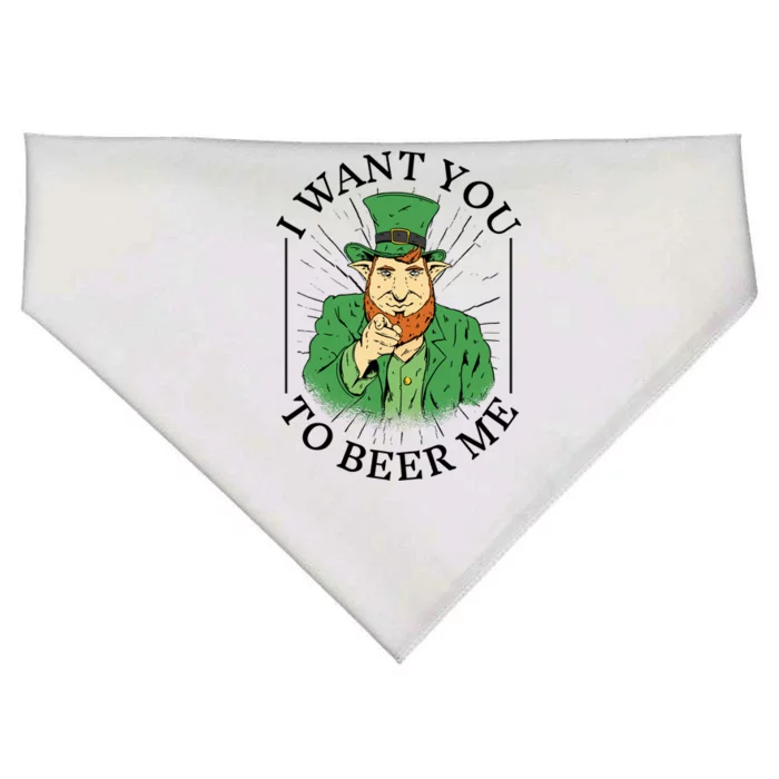 I Want You To Beer Me St Patrick's Day USA-Made Doggie Bandana