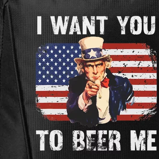 I Want You To Beer Me Funny Patriotic Usa City Backpack