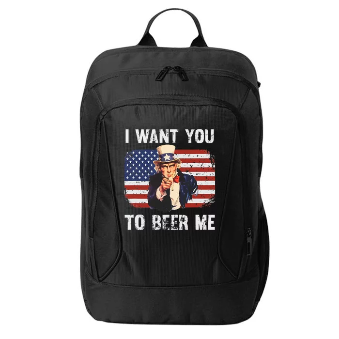 I Want You To Beer Me Funny Patriotic Usa City Backpack