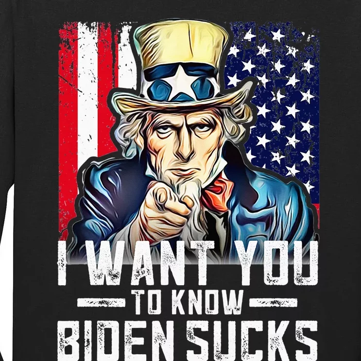 I want you to know Biden sucks - I want you Tall Long Sleeve T-Shirt