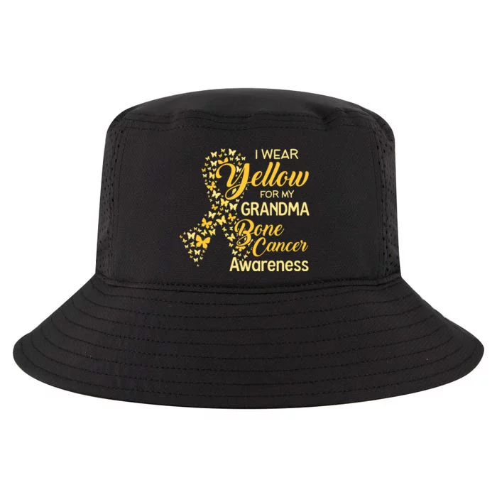 I Wear Yellow For My Grandma Bone Cancer Awareness Cool Comfort Performance Bucket Hat