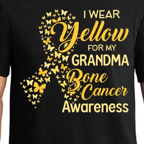 I Wear Yellow For My Grandma Bone Cancer Awareness Pajama Set