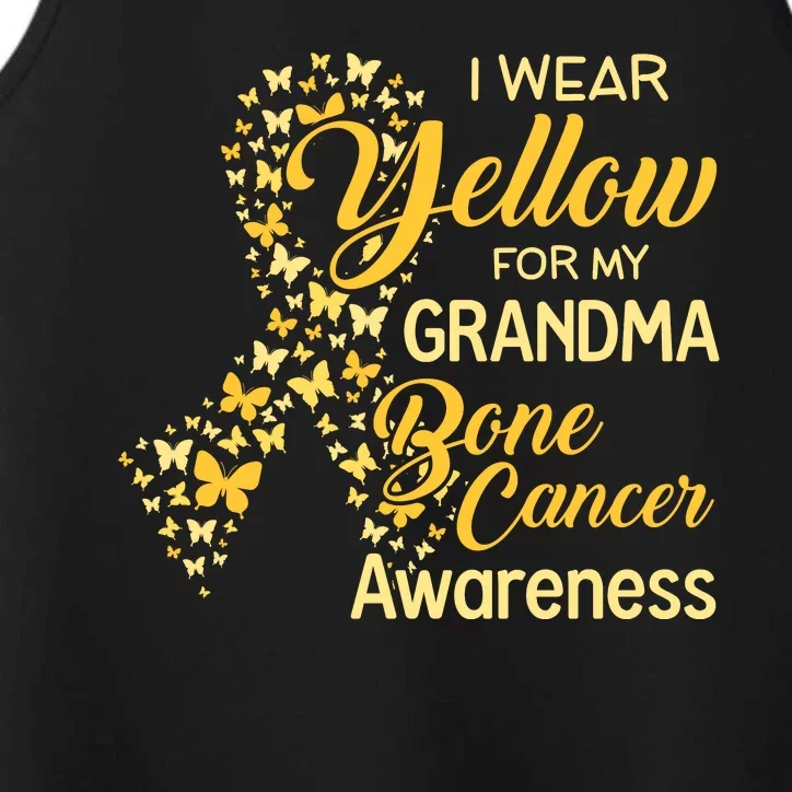 I Wear Yellow For My Grandma Bone Cancer Awareness Performance Tank