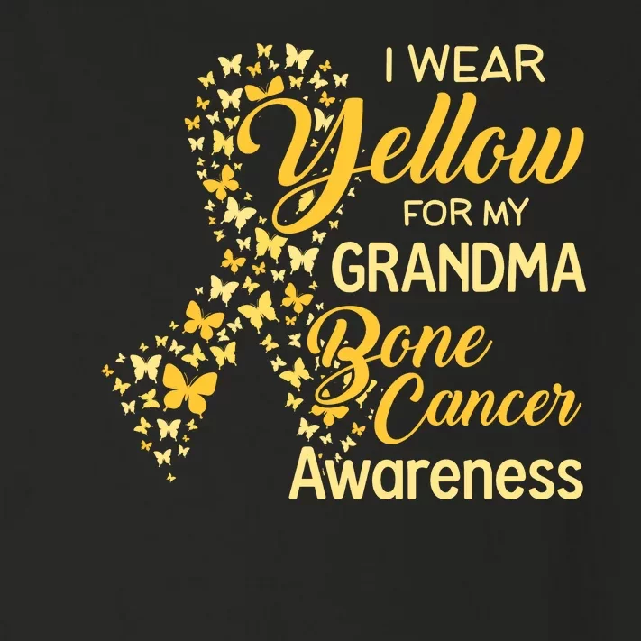 I Wear Yellow For My Grandma Bone Cancer Awareness Toddler Long Sleeve Shirt