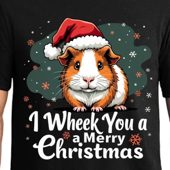 I Wheek You A Merry Christmas Cute Guinea Pigg Pigmas Pajama Set