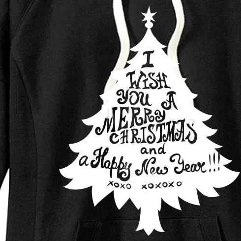 I Wish You A Merry Christmas And A Happy New Year Women's Fleece Hoodie