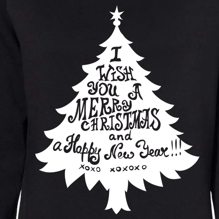 I Wish You A Merry Christmas And A Happy New Year Womens California Wash Sweatshirt