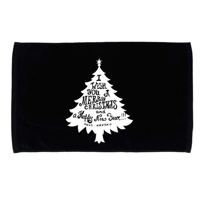 I Wish You A Merry Christmas And A Happy New Year Microfiber Hand Towel