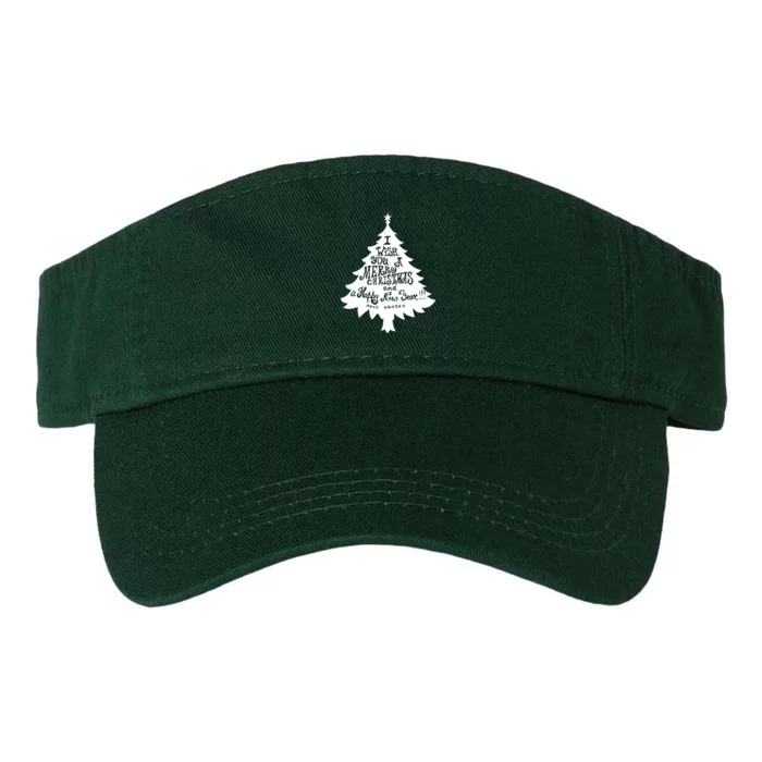 I Wish You A Merry Christmas And A Happy New Year Valucap Bio-Washed Visor