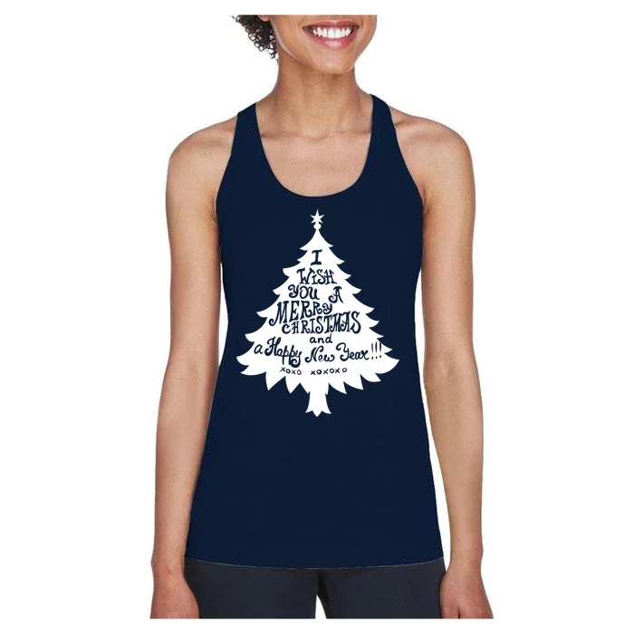 I Wish You A Merry Christmas And A Happy New Year Women's Racerback Tank