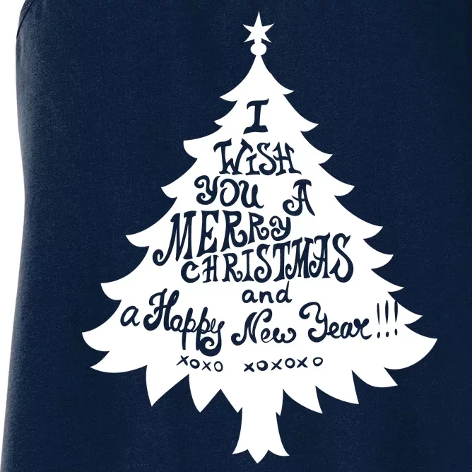 I Wish You A Merry Christmas And A Happy New Year Women's Racerback Tank