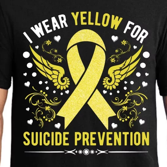 I Wear Yellow For Suicide Prevention Awareness Pajama Set