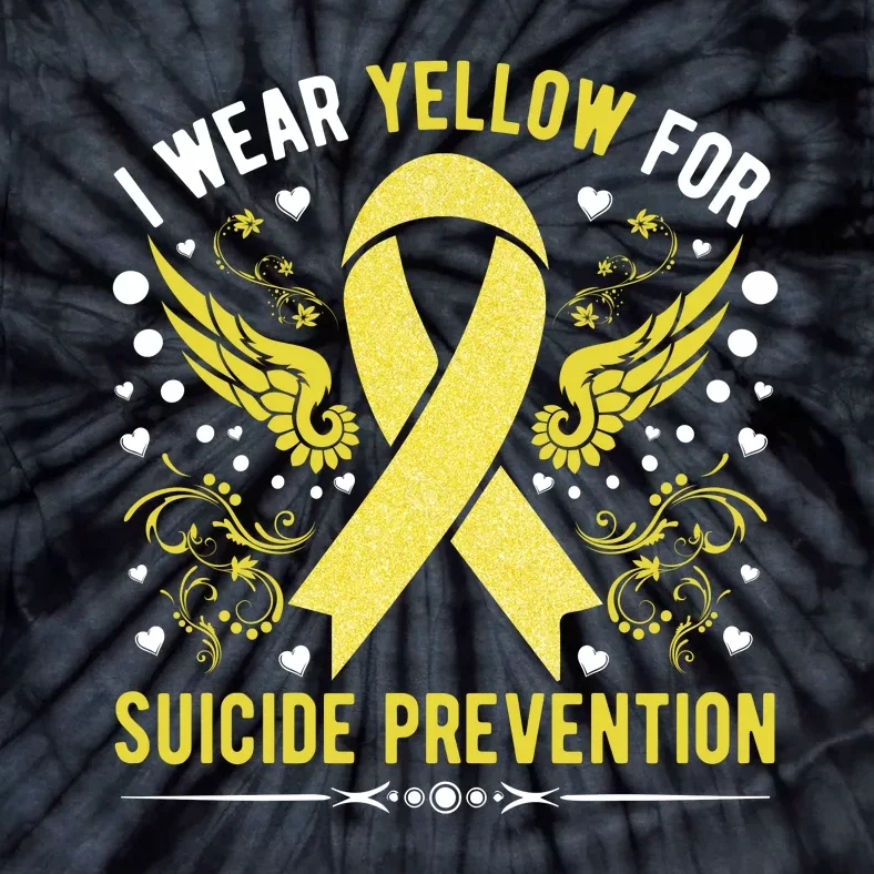 I Wear Yellow For Suicide Prevention Awareness Tie-Dye T-Shirt