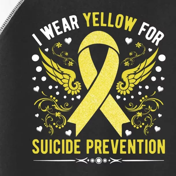 I Wear Yellow For Suicide Prevention Awareness Toddler Fine Jersey T-Shirt