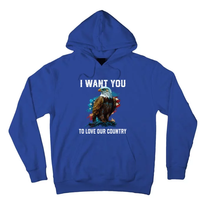 I Want You To Love Our Country Patriotic Patriotism Meaningful Gift Tall Hoodie