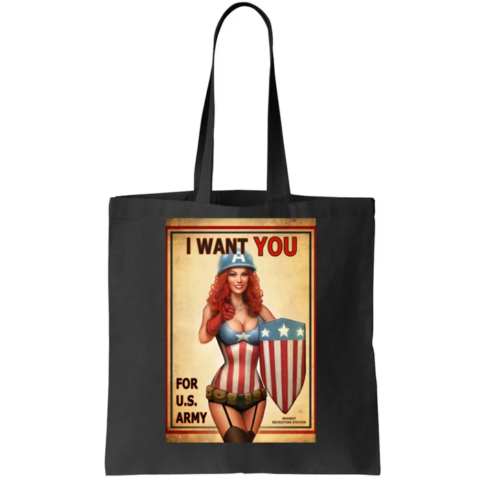 I Want You For US Army Female America Tote Bag