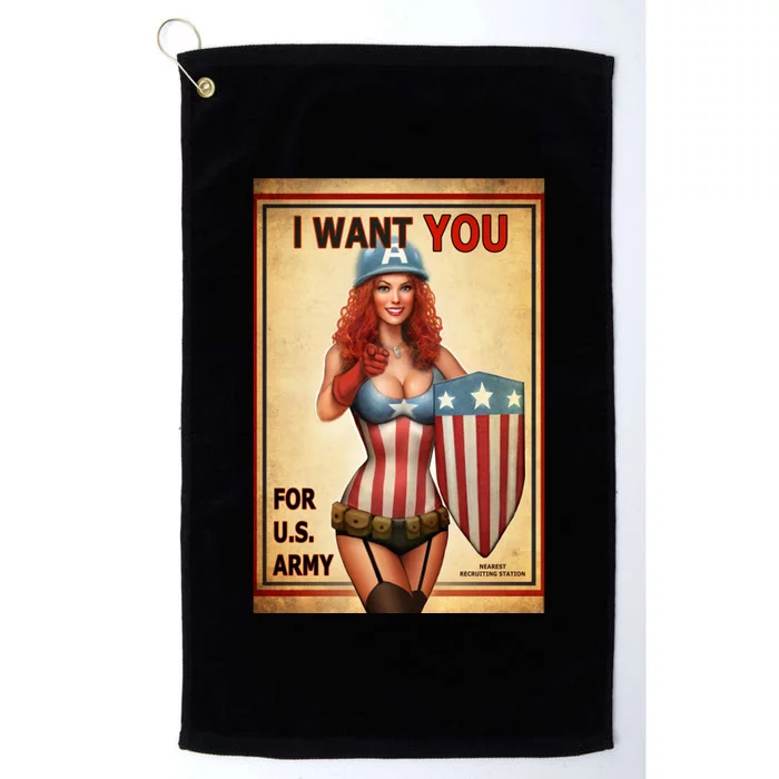 I Want You For US Army Female America Platinum Collection Golf Towel