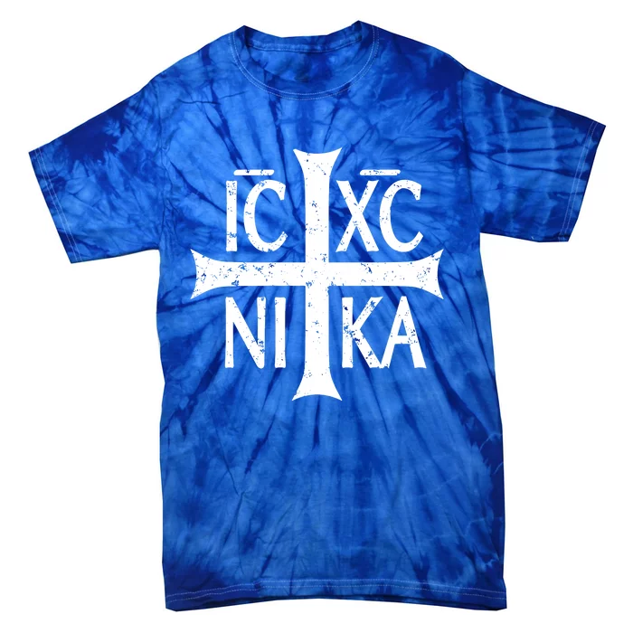 Ic Xc Nika Cross Christogram Orthodox Christian Tie-Dye T-Shirt