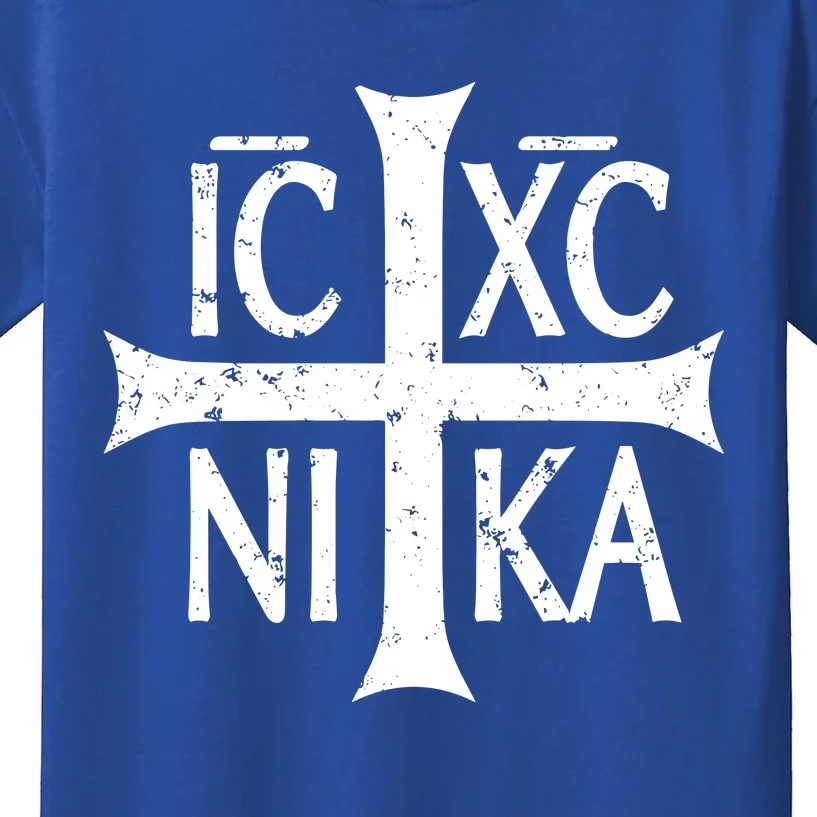 Ic Xc Nika Cross Christogram Orthodox Christian Kids T-Shirt