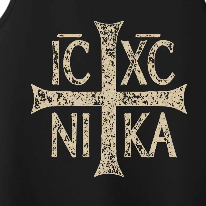 Ic Xc Nika Cross Christogram Orthodox Christian Performance Tank