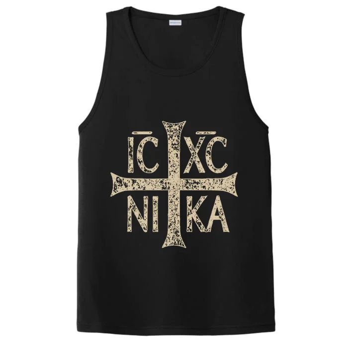 Ic Xc Nika Cross Christogram Orthodox Christian Performance Tank