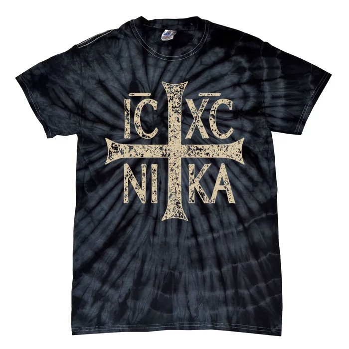 Ic Xc Nika Cross Christogram Orthodox Christian Tie-Dye T-Shirt