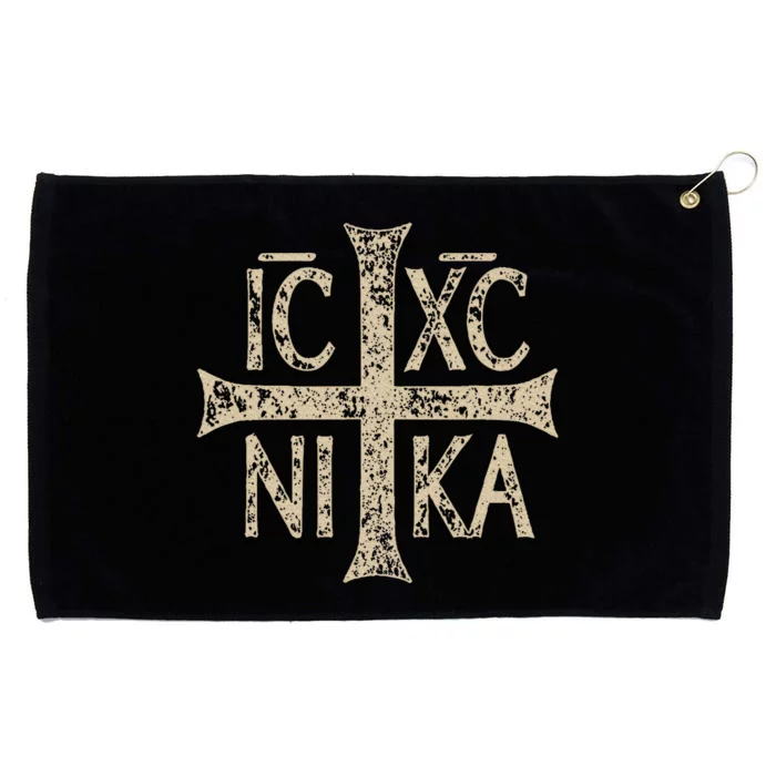 Ic Xc Nika Cross Christogram Orthodox Christian Grommeted Golf Towel