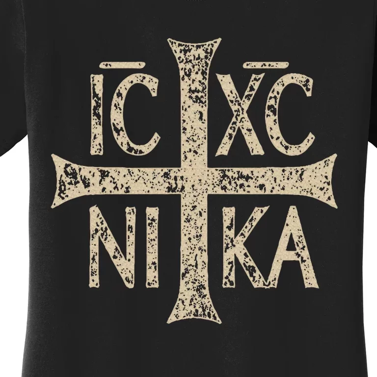 Ic Xc Nika Cross Christogram Orthodox Christian Women's T-Shirt