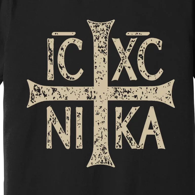 Ic Xc Nika Cross Christogram Orthodox Christian Premium T-Shirt