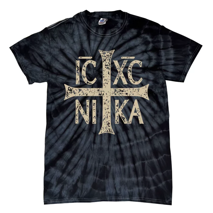 Ic Xc Nika Cross Christogram Orthodox Christian Tie-Dye T-Shirt