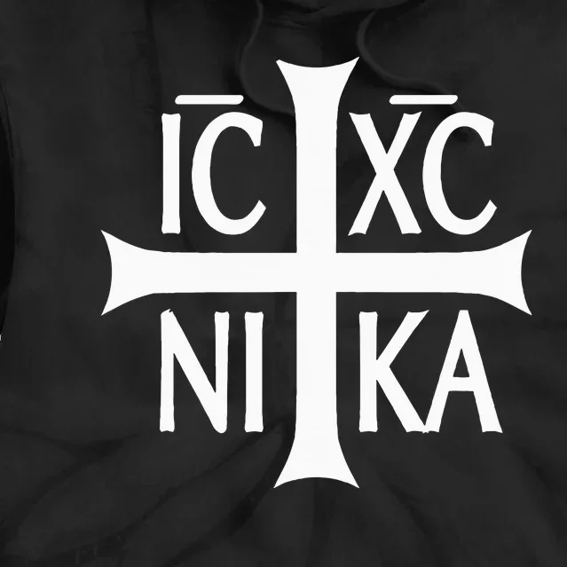 Ic Xc Nika Cross Eastern Christian Greek Tie Dye Hoodie