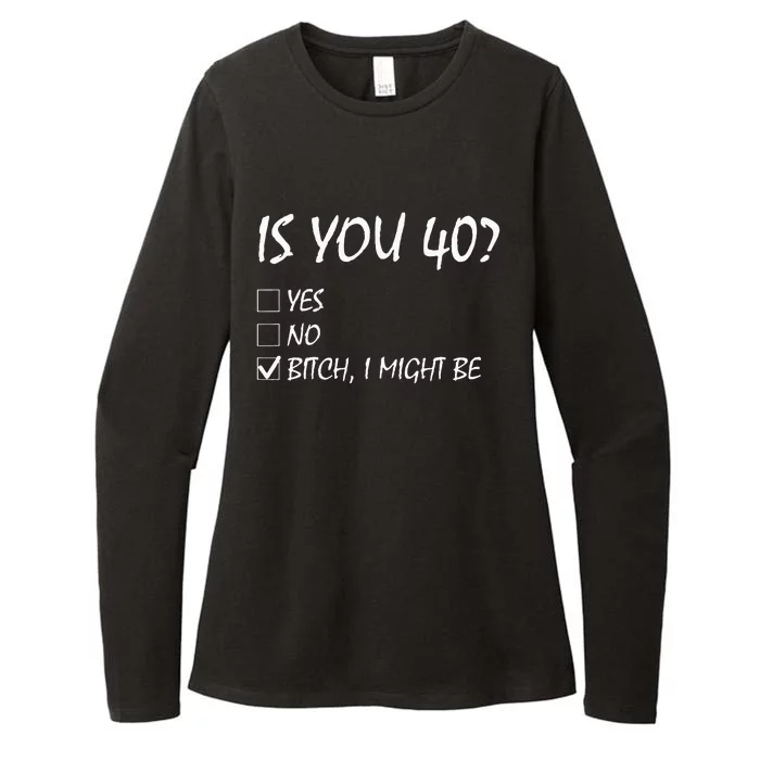 Is You 40 Funny 40th Birthday 40 Year Old Birthday Party Womens CVC Long Sleeve Shirt