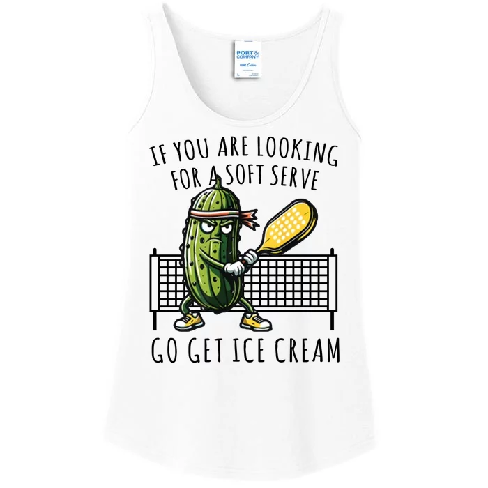 If You Are Looking For A Soft Serve Go Get Ice Cream Funny Pickleball Ladies Essential Tank