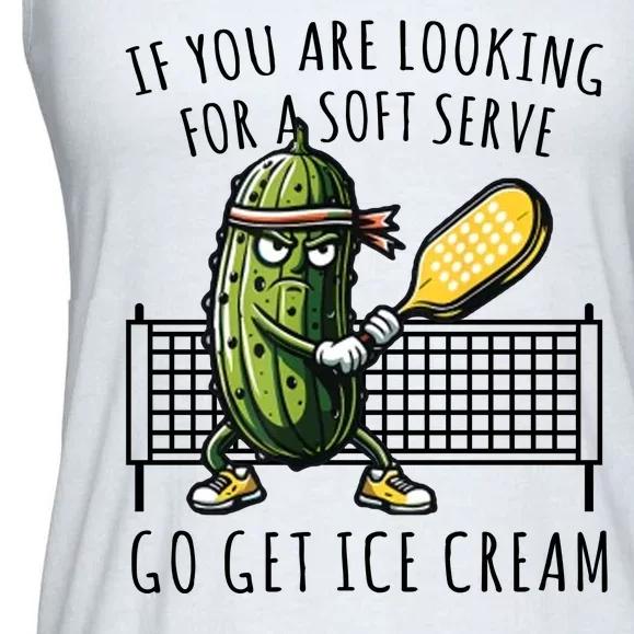 If You Are Looking For A Soft Serve Go Get Ice Cream Funny Pickleball Ladies Essential Flowy Tank