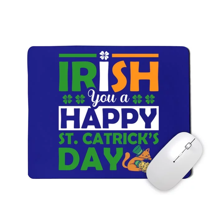 Irish You A Happy St Patrick's Day Holiday Animal Cute Cat Gift Mousepad