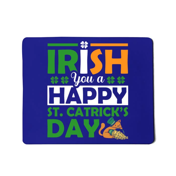 Irish You A Happy St Patrick's Day Holiday Animal Cute Cat Gift Mousepad