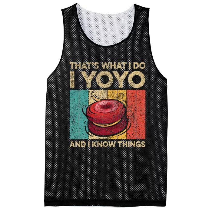 I Yoyo And I Know Things Funny Vintage Yoyo Mesh Reversible Basketball Jersey Tank