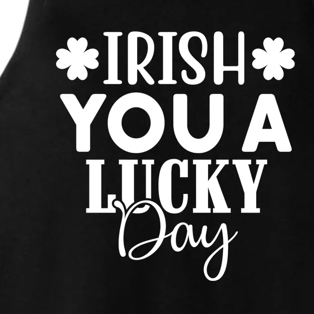 Irish You A Lucky Day St. Patricks Day Ladies Tri-Blend Wicking Tank