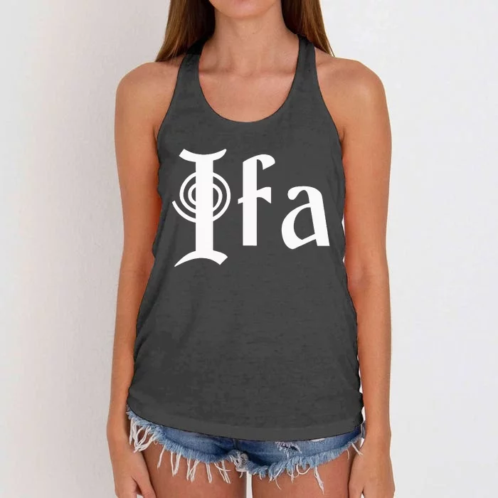 Ifa Yoruba African Expressions Spirituality Culture Women's Knotted Racerback Tank