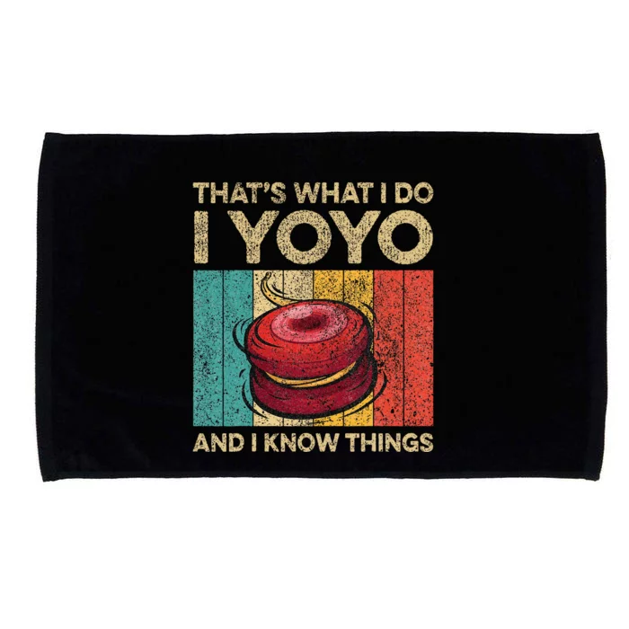 I Yoyo And I Know Things Funny Vintage Yoyo Microfiber Hand Towel