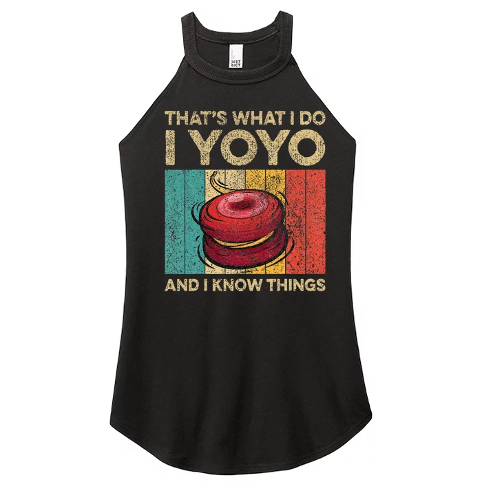 I Yoyo And I Know Things Funny Vintage Yoyo Women’s Perfect Tri Rocker Tank