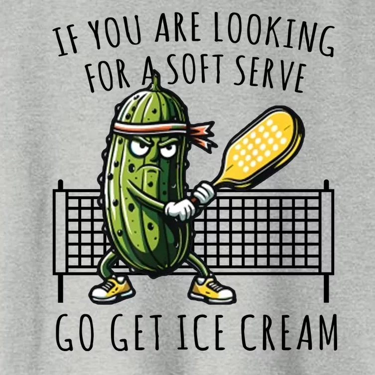 If You Are Looking For A Soft Serve Go Get Ice Cream Funny Pickleball Women's Crop Top Tee