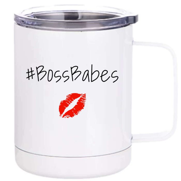 Im YoungloS Babymama #Bossbabe Front & Back 12oz Stainless Steel Tumbler Cup