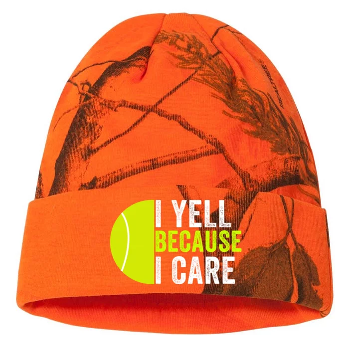 I Yell Because I Care Proud Tennis Parent Tennis Pride Tennis Mom Tennis Dad Kati - 12in Camo Beanie